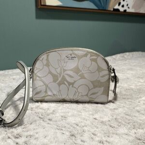 Kate Spade White and Cream Floral Crossbody Bag